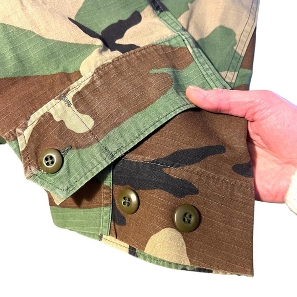 USA Camo Military Rip Stop Jacket Shacket Air Force Size Medium - Picture 5 of 6